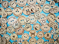 Buttons Co2 Laser engraving &cutting samples