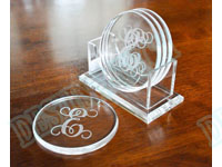 Acrylic laser engraving samples