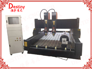 DT-1325T/1530T Double heads Stone CNC Router with rotary device