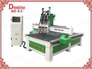 DT-1325 Three cylinder heads ATC CNC Router with vacuum system
